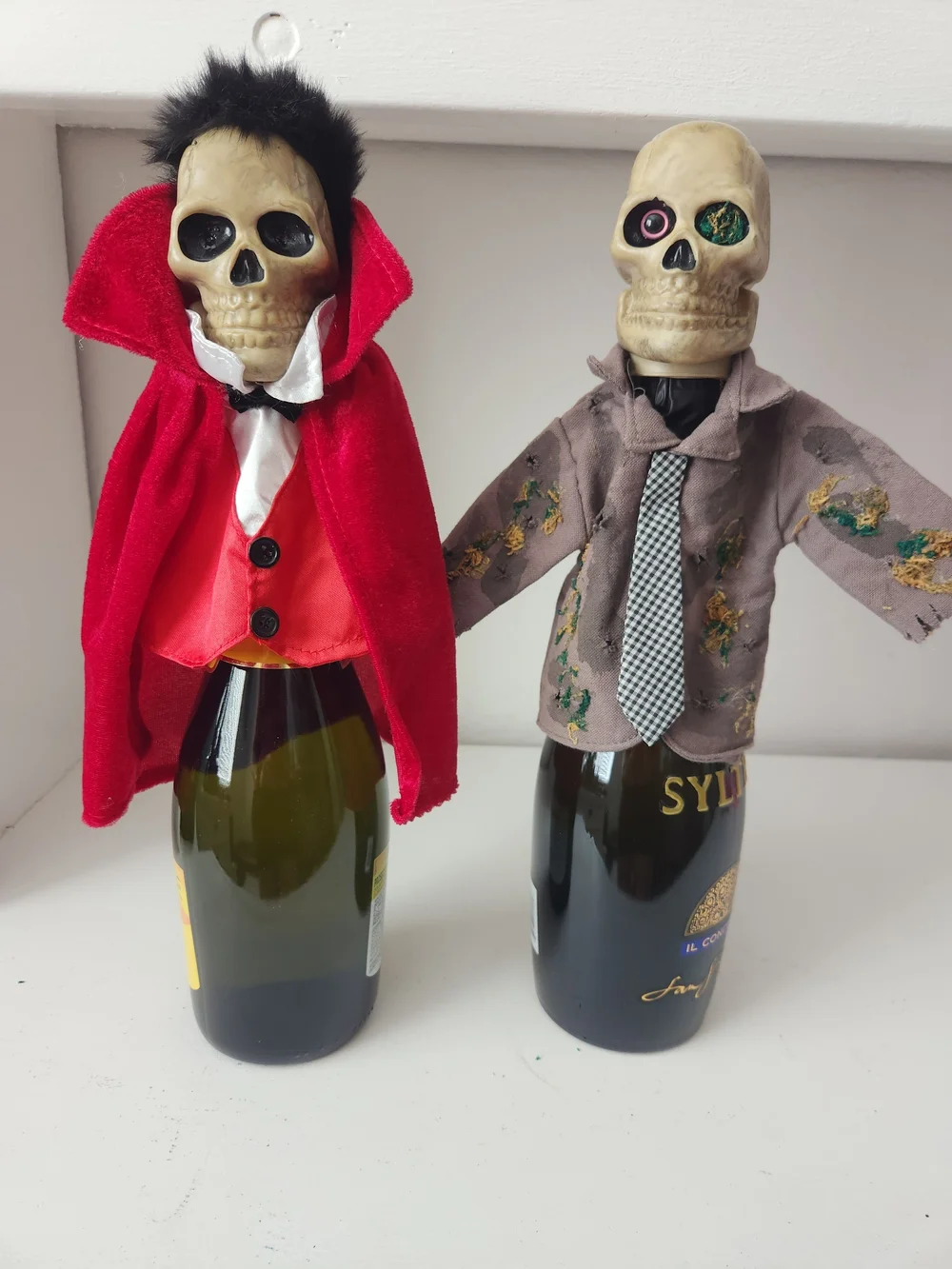 Pier One Halloween Skeleton Vampire Mummy Wine Covers